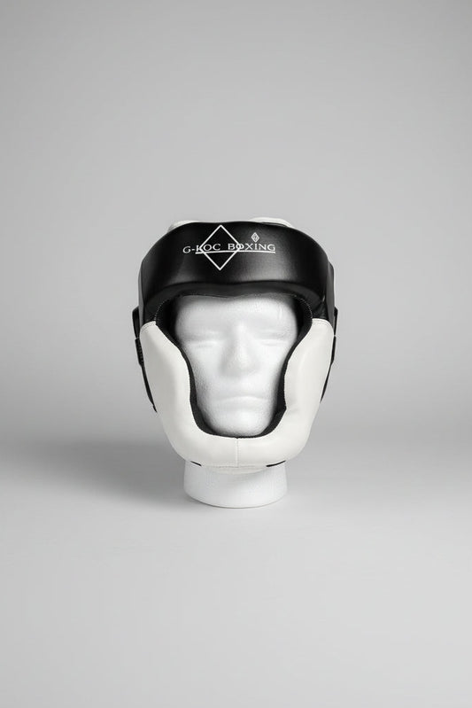 G-LOC White Full Face Boxing Headgear | Professional MMA, Boxing & Kickboxing Sparring Head Guard