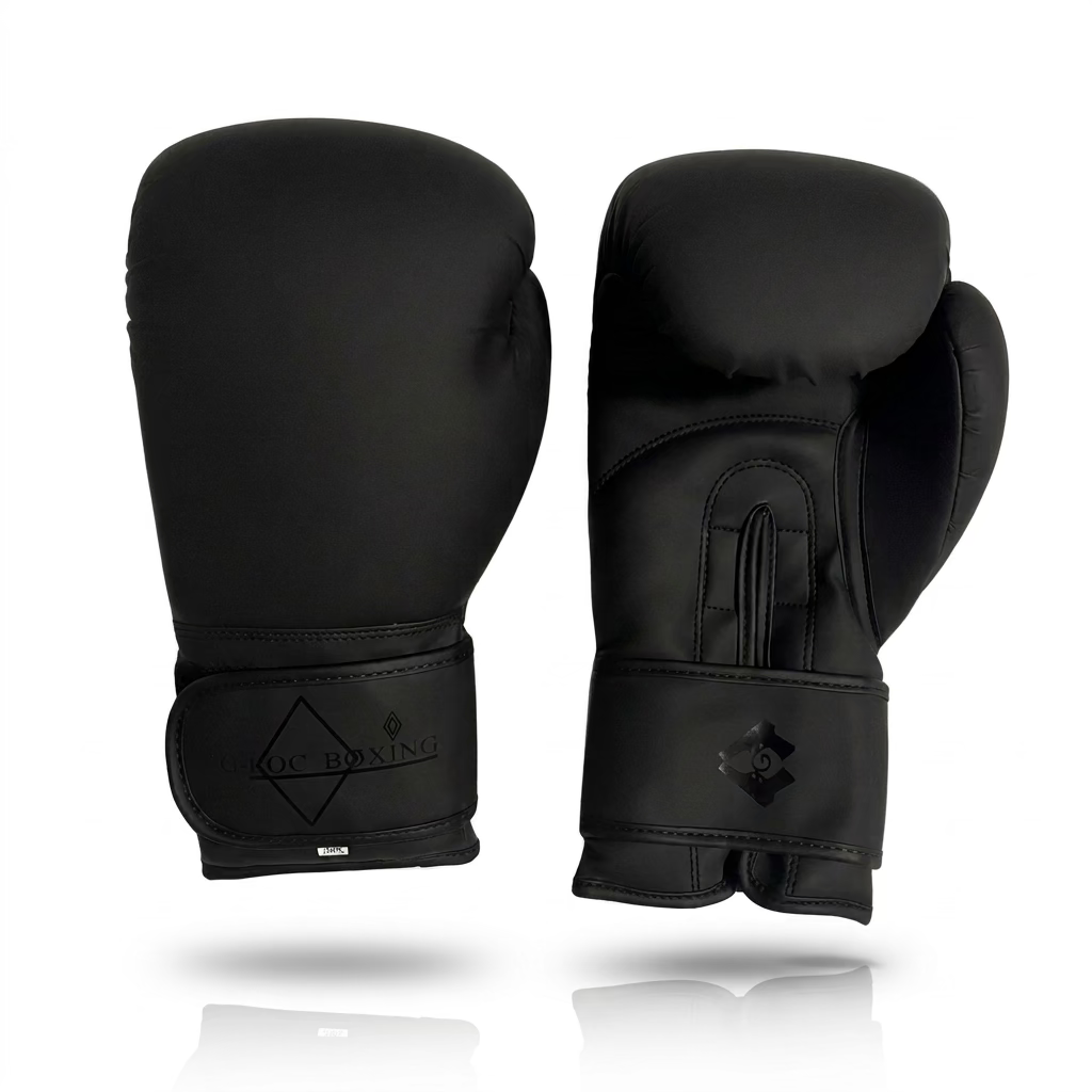 G-LOC Matte Black Boxing Gloves |Training, Lightweight Sparring & Heavy Bag Gloves