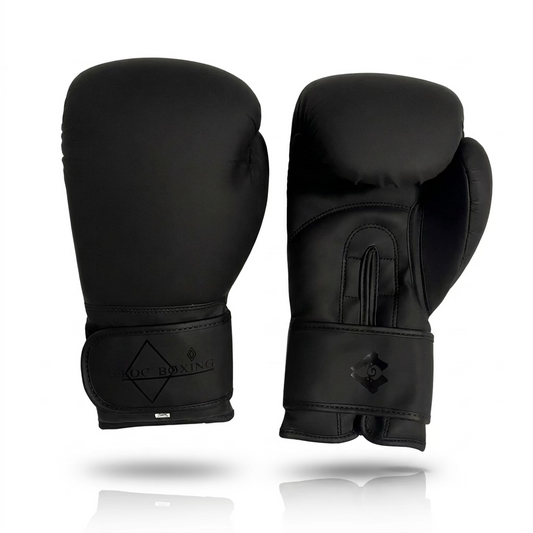 G-LOC Matte Black Boxing Gloves |Training, Lightweight Sparring & Heavy Bag Gloves