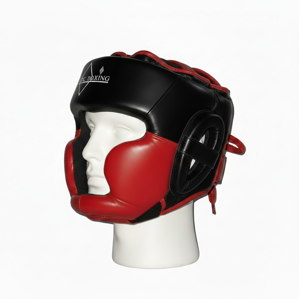 G-LOC Red Boxing Headgear | Protective MMA & Sparring Training Head Guard