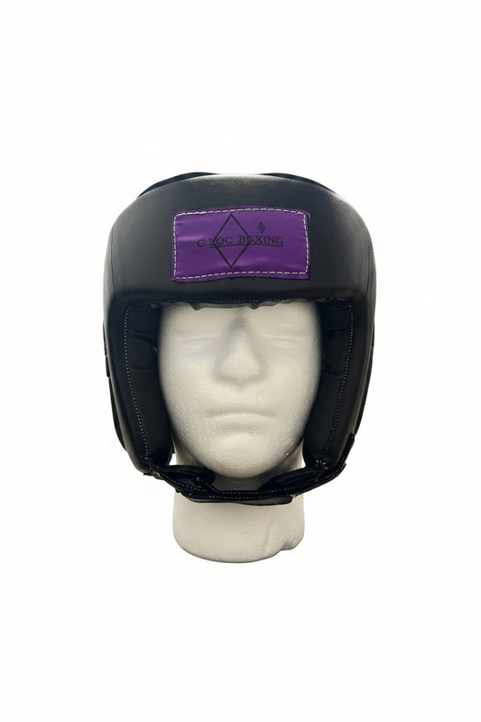 G-LOC Purple Half Face Headgear | Lightweight Boxing, MMA & Kickboxing Sparring Head Guard