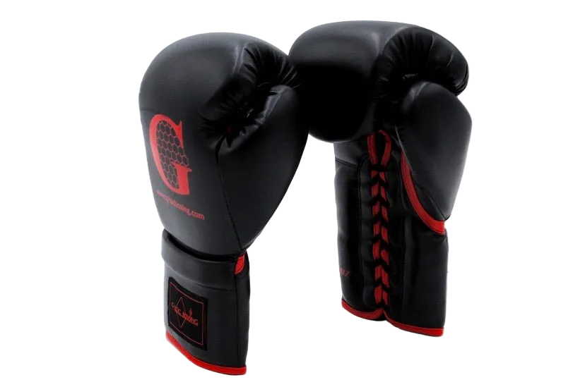 G-LOC Professional Boxing Set Black & Red | Complete Pro Sparring Gear Set