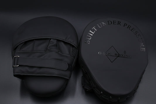 G-LOC Premium Matte Black Focus Mitts | Professional Boxing & MMA Training Pads for Precision, Speed & Accuracy