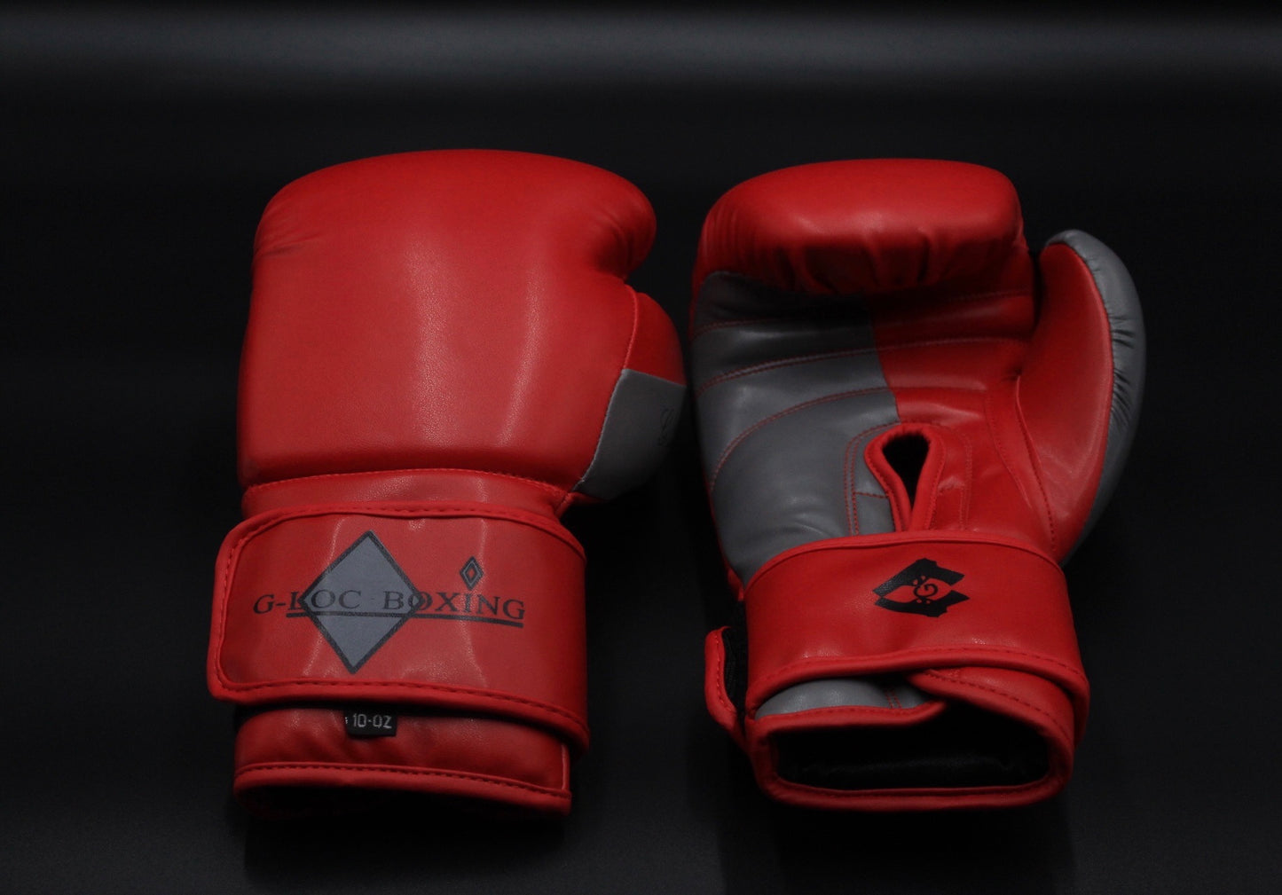 G-LOC Red & Grey Training Boxing Gloves | Lightweight Sparring & Heavy Bag Gloves